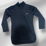 تونیک ورزشی نیم زیپ تک رنگ مشکی - Image 3